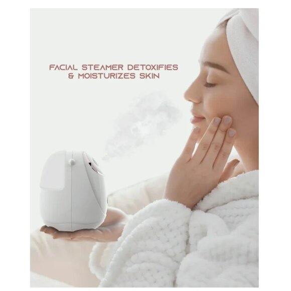 SLF Nano Mist Facial Steamer, Portable Mini Face Steamer, White - Picture 2 of 7